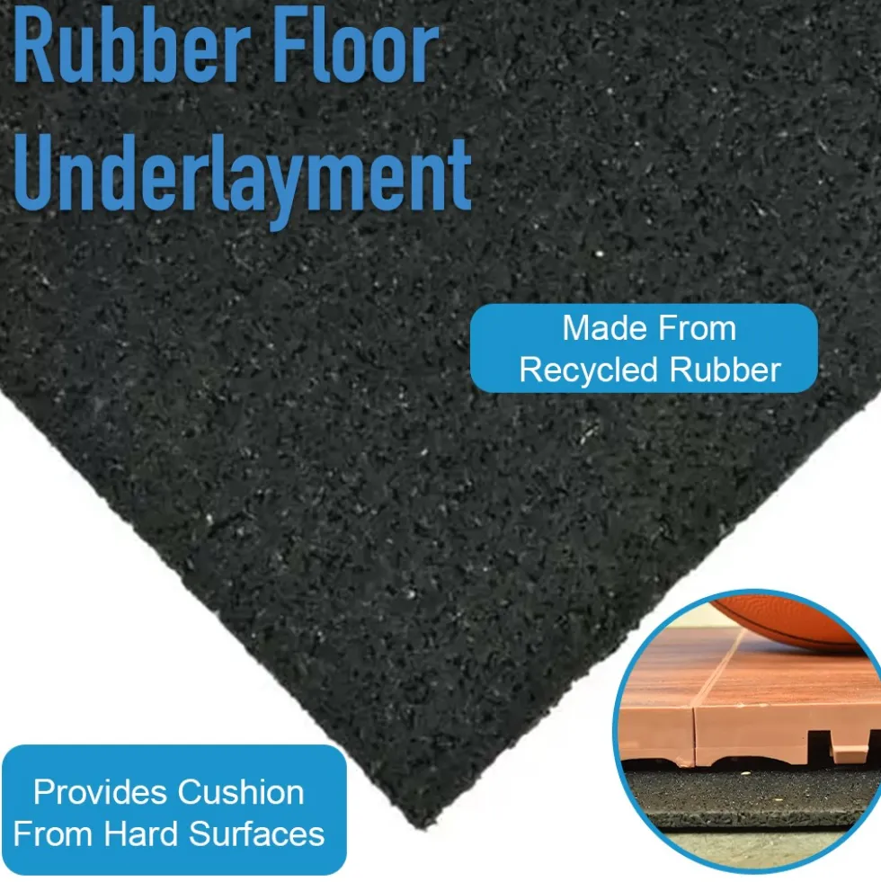 Rubber Floor Underlayment 2 mm x 4x50 Ft. Roll