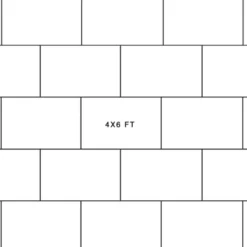 Rubber Mat 4x6 Ft x 3/4 Inch Black Trued