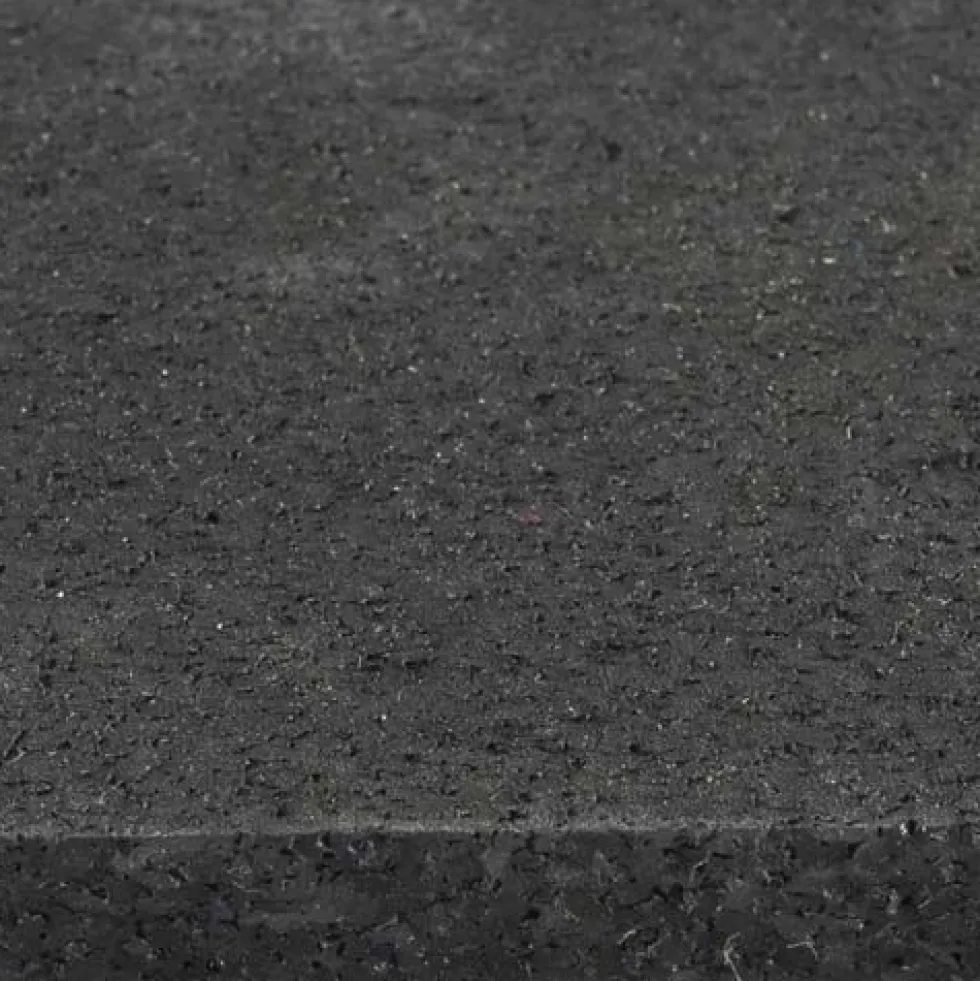 Rubber Tile Interlocking Black 1/2 Inch x 2x2 Ft. Pacific