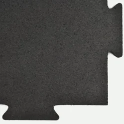 Rubber Tile Interlocking Black 1/2 Inch x 2x2 Ft. Pacific