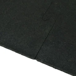 Rubber Tile Interlocking Black 1/4 Inch x 2x2 Ft. Pacific