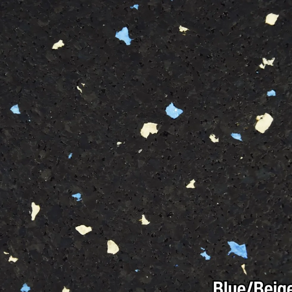 Rubber Tile Interlocking 10% Color CrossTrain 8 mm x 2x2 Ft. Pacific