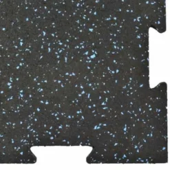 Rubber Tile Interlocking 10% Color CrossTrain 8 mm x 2x2 Ft. Pacific