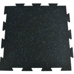 Rubber Tile Interlocking 10% Color 1/4 Inch x 2x2 Ft. Pacific