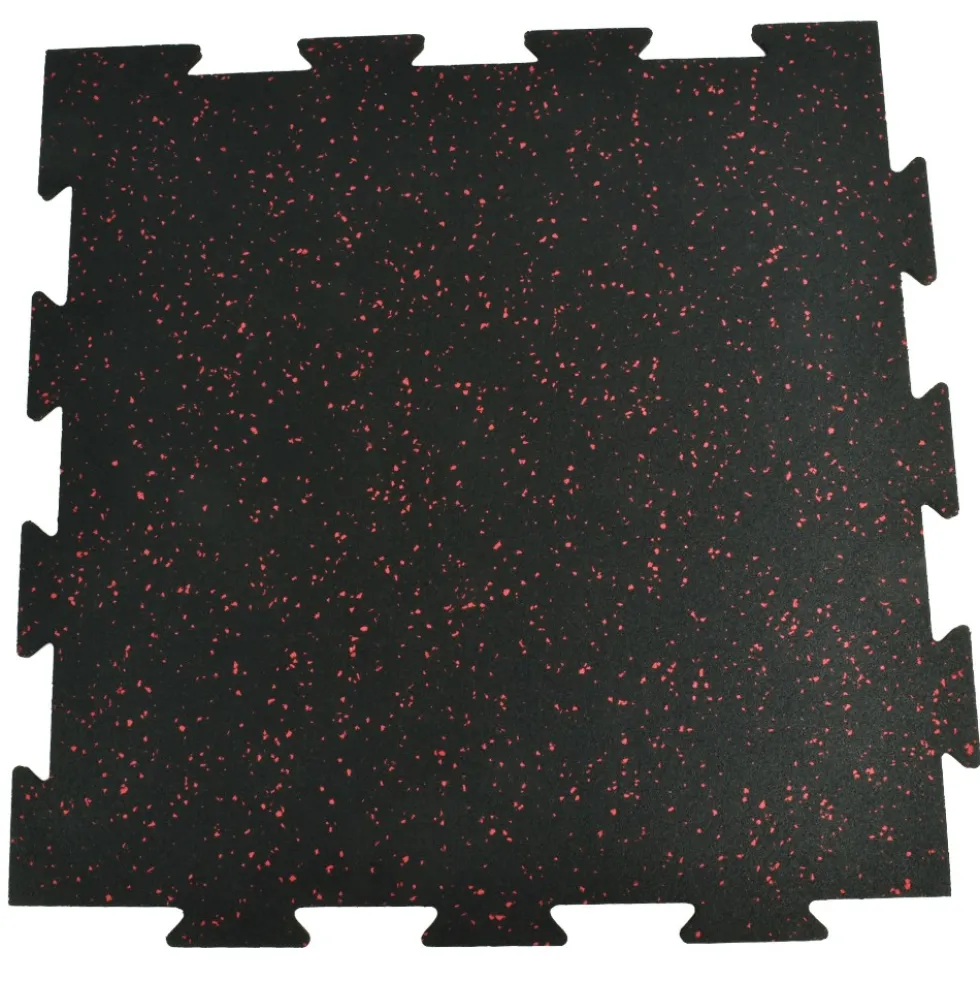 Rubber Tile Interlocking 10% Color 1/4 Inch x 2x2 Ft. Pacific