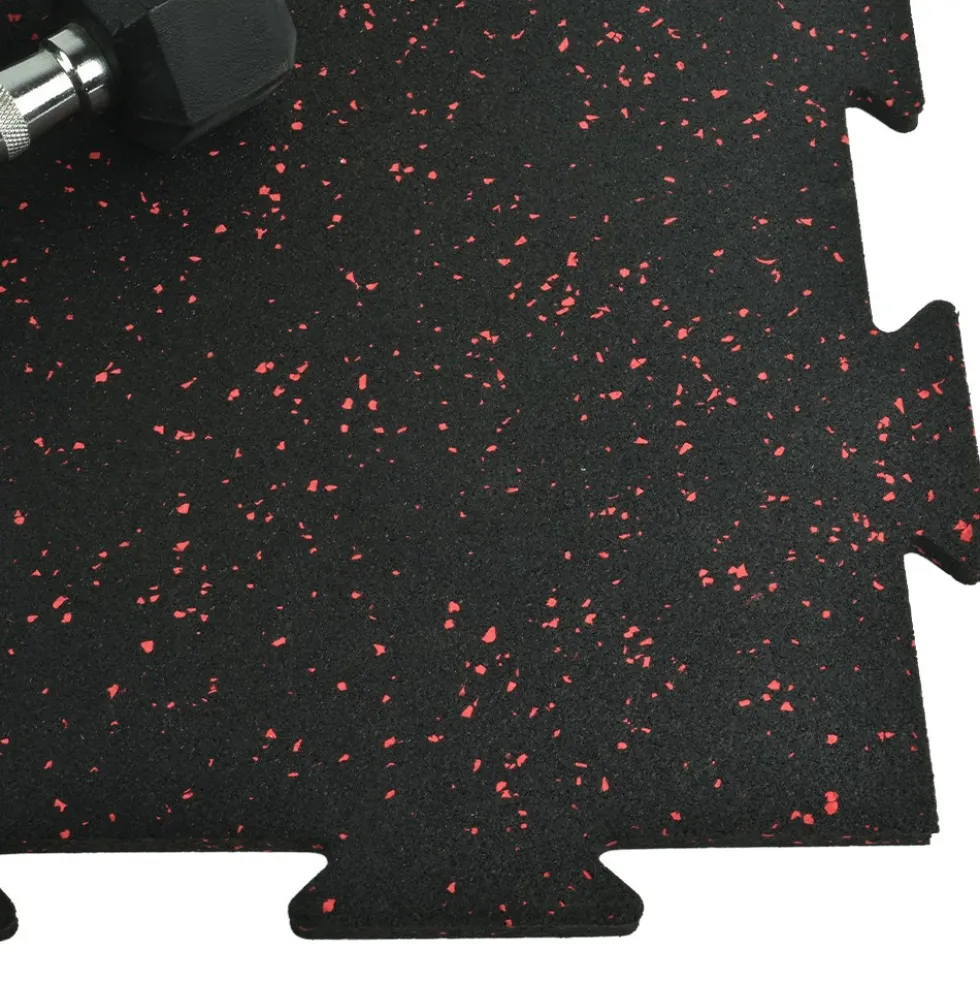 Rubber Tile Interlocking 10% Color 1/4 Inch x 2x2 Ft. Pacific