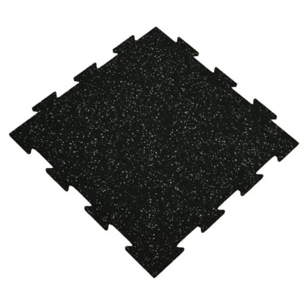 Rubber Tile Interlocking 10% Color 1/4 Inch x 2x2 Ft. Pacific