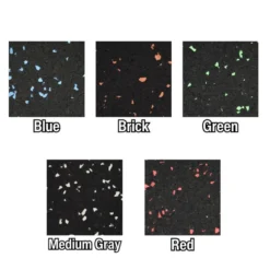 Rubber Tile Interlocking 10% Color 3/8 Inch x 2x2 Ft. Pacific