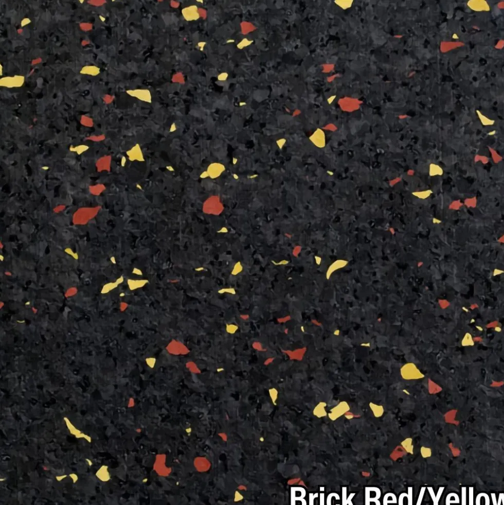 Rubber Tile Interlocking 10% Color CrossTrain Custom 1/4 Inch x 2x2 Ft. Pacific