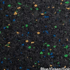 Rubber Tile Interlocking 10% Color CrossTrain Custom 8 mm x 2x2 Ft. Pacific