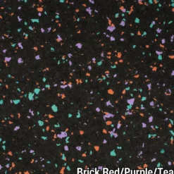 Rubber Tile Interlocking 10% Color CrossTrain Custom Pacific 1/2 Inch x 2x2 Ft.