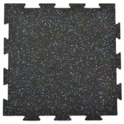 Rubber Tile Interlocking 10% Color CrossTrain Custom Pacific 1/2 Inch x 2x2 Ft.
