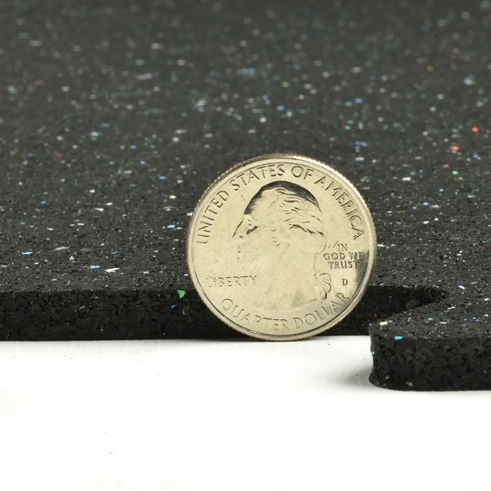Rubber Tile Interlocking Regrind 1/4 Inch x 2x2 Ft. Pacific