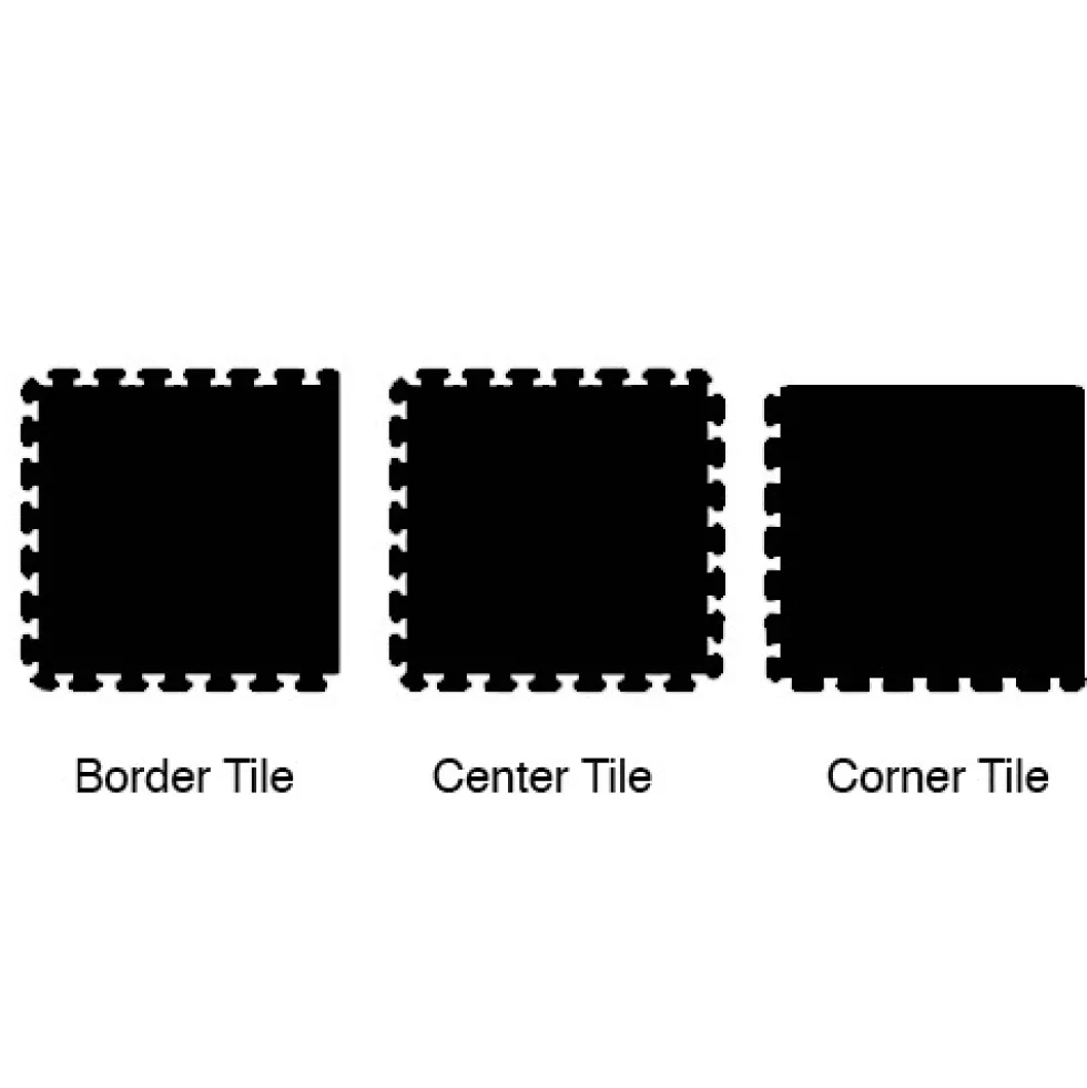 Rubber Tile Interlocking Sport 10% Tan 3/8 Inch x 2x2 Ft.