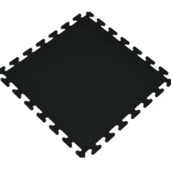 Rubber Tile Interlocking Sport Black 3/8 Inch x 2x2 Ft.