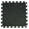 Rubber Tile Interlocking Sport 10% Light Gray 3/8 Inch x 2x2 Ft.