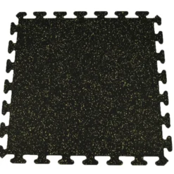 Rubber Tile Interlocking Sport West 10% Tan 3/8 Inch x 2x2 Ft.