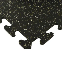 Rubber Tile Interlocking Sport West 10% Tan 3/8 Inch x 2x2 Ft.