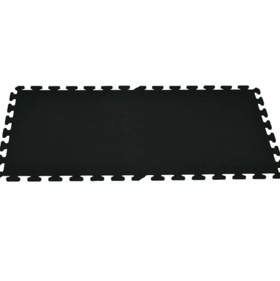 Rubber Tile Interlocking Sport West Black 3/8 Inch x 2x2 Ft.
