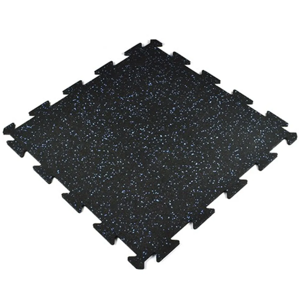Rubber Tile Interlocks with Borders 10% Color 8mm x 25x25 Inches Pacific