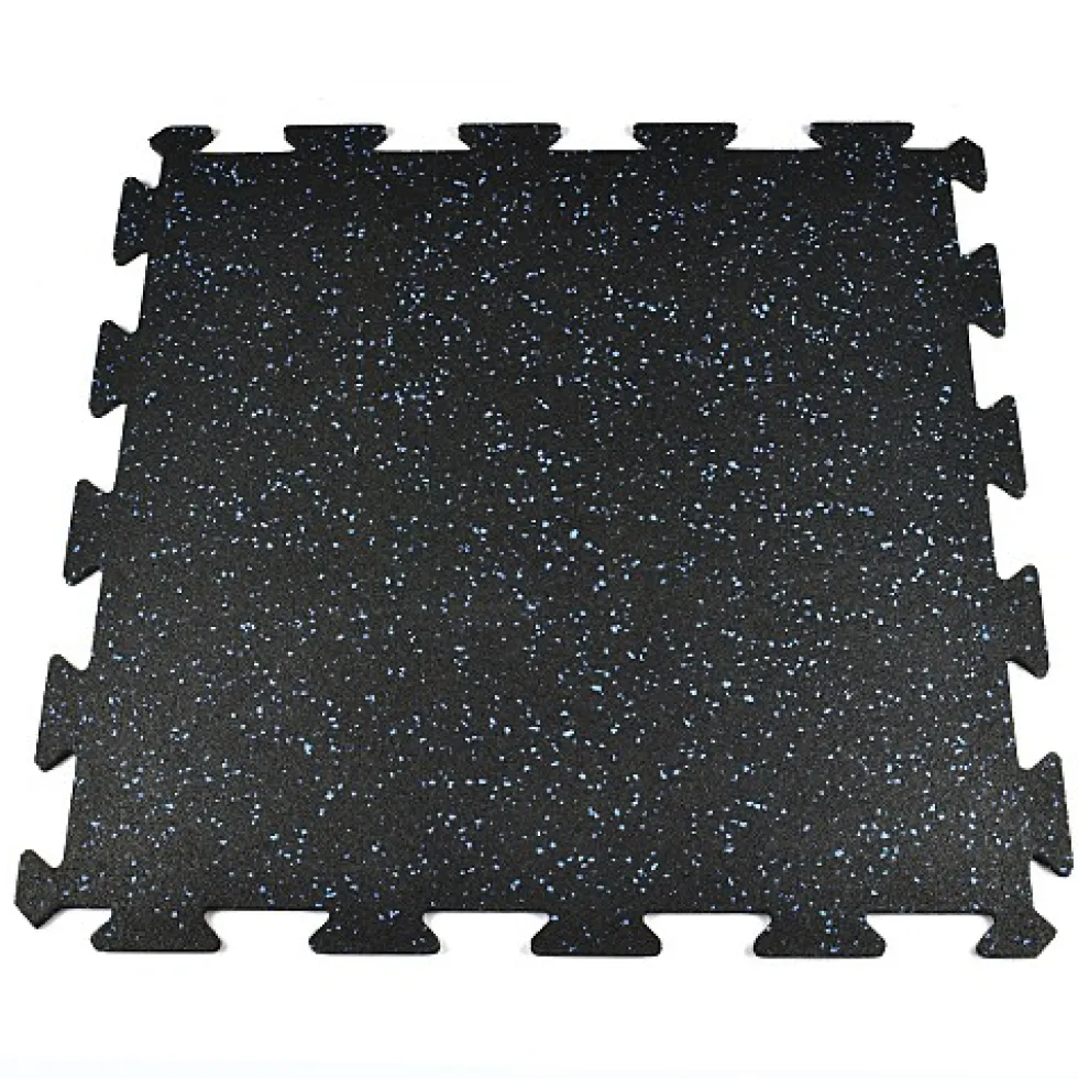 Rubber Tile Interlocks with Borders 10% Color 8mm x 25x25 Inches Pacific