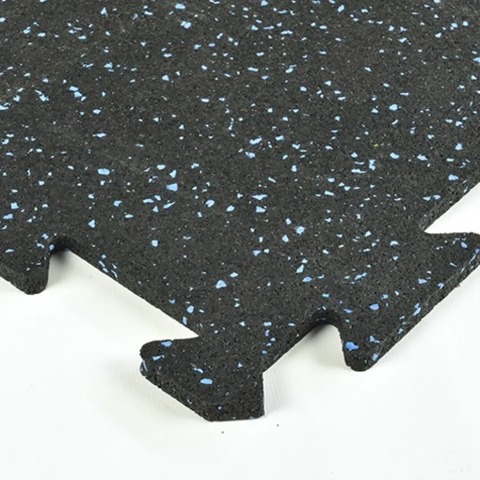 Rubber Tile Interlocks with Borders 10% Color 8mm x 25x25 Inches Pacific