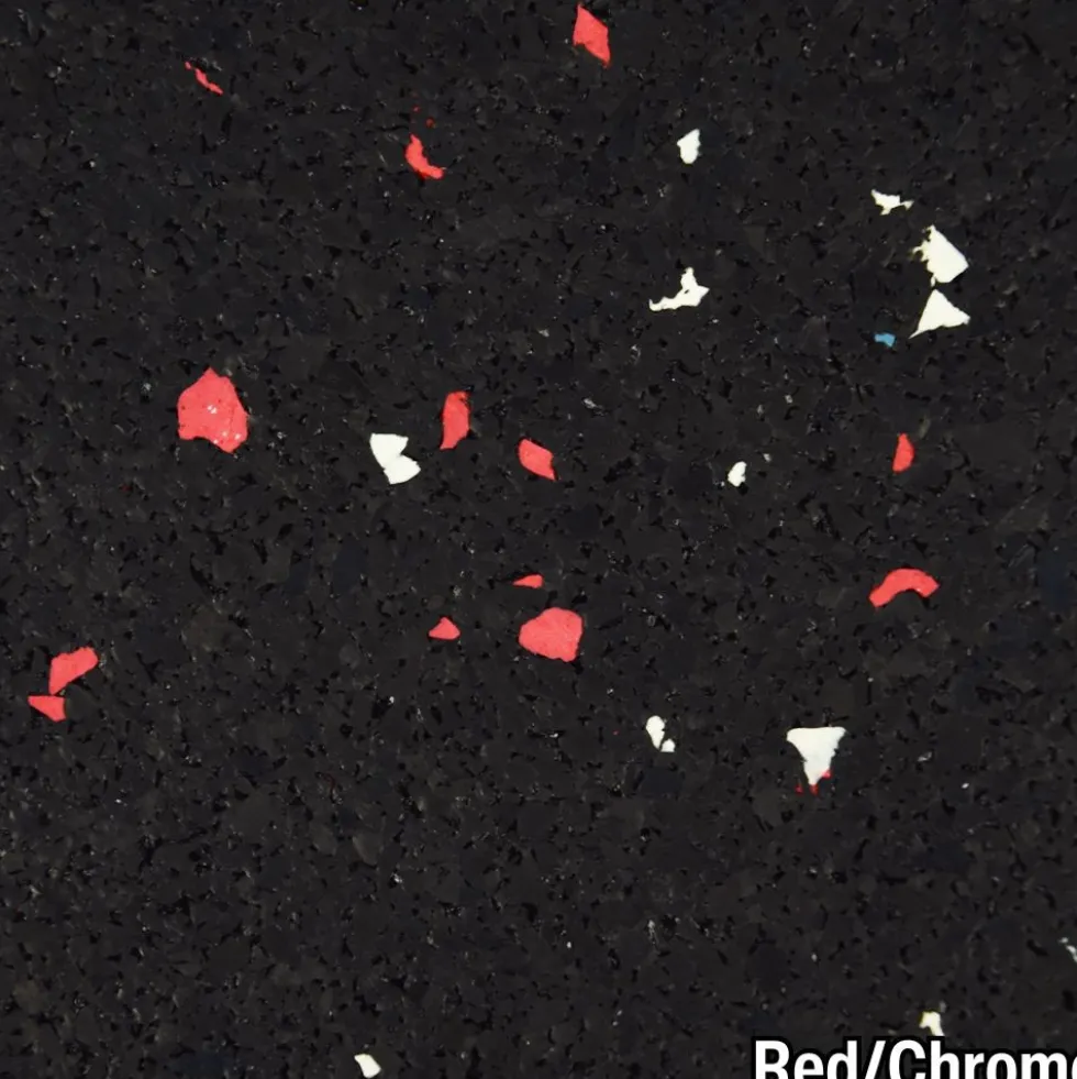 Rubber Tile Interlocks with Borders 10% Color CrossTrain 1/4 In x 25x25 In Pacific