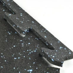 Rubber Tile Interlocks with Borders 10% Color Custom 1/4 Inch x 25x25 Inches Pacific