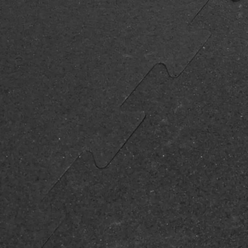 Rubber Tile Interlocks with Borders Black 1/4 Inch x 25x25 Inches Pacific