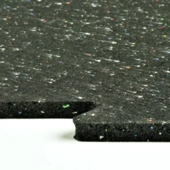 Rubber Tile Interlocks with Borders Regrind 8mm 25x25 Inches Pacific