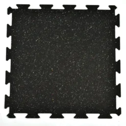 Rubber Tile Interlocks with Borders Regrind 8mm 25x25 Inches Pacific