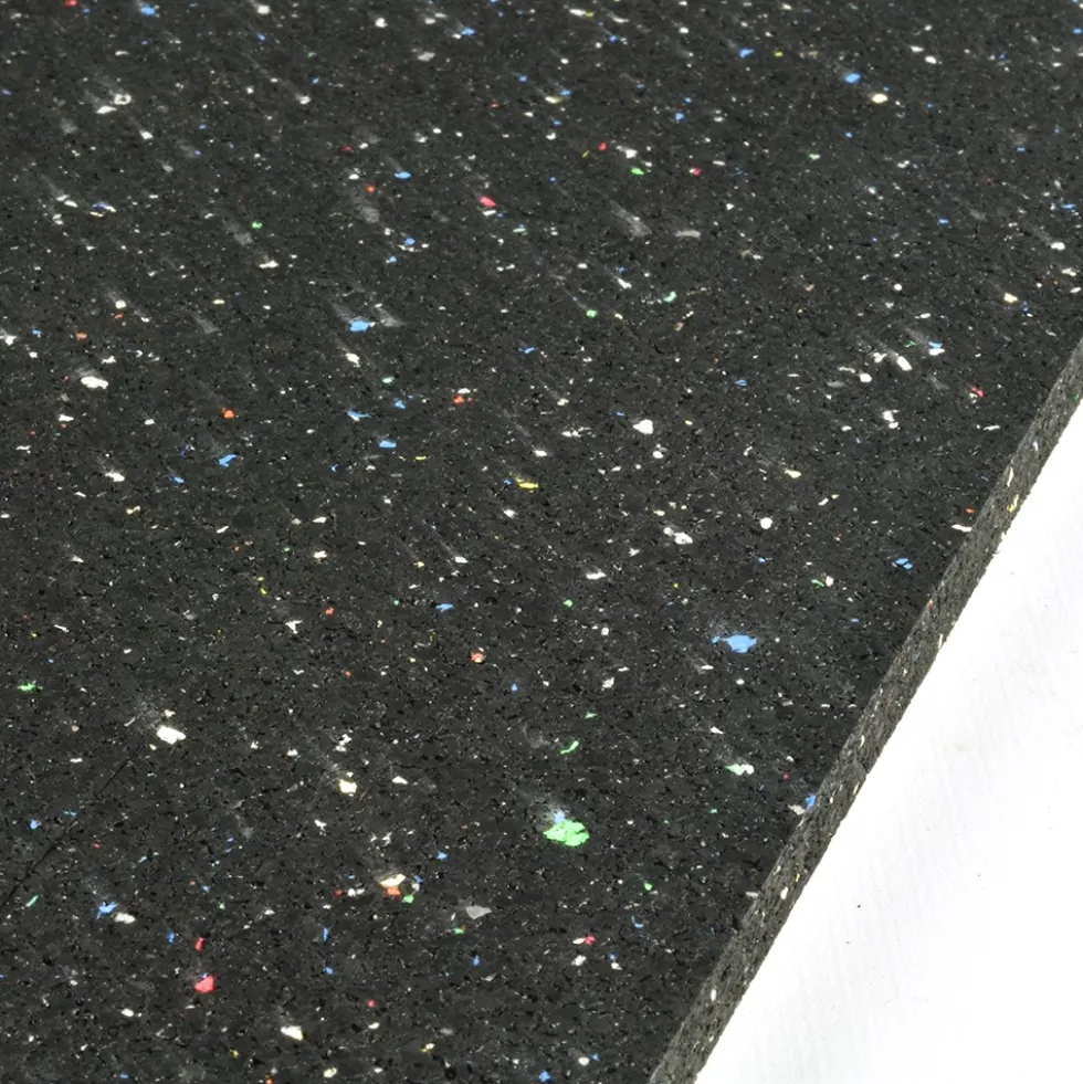 Rubber Tile Interlocks with Borders Regrind 8mm 25x25 Inches Pacific