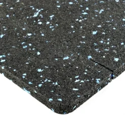 Rubber Tile Interlocks with Borders 10% Color 1/4 Inch x 25x25 Inches Pacific