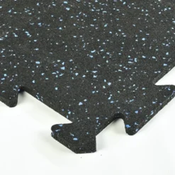 Rubber Tile Interlocks with Borders 10% Color 1/4 Inch x 25x25 Inches Pacific