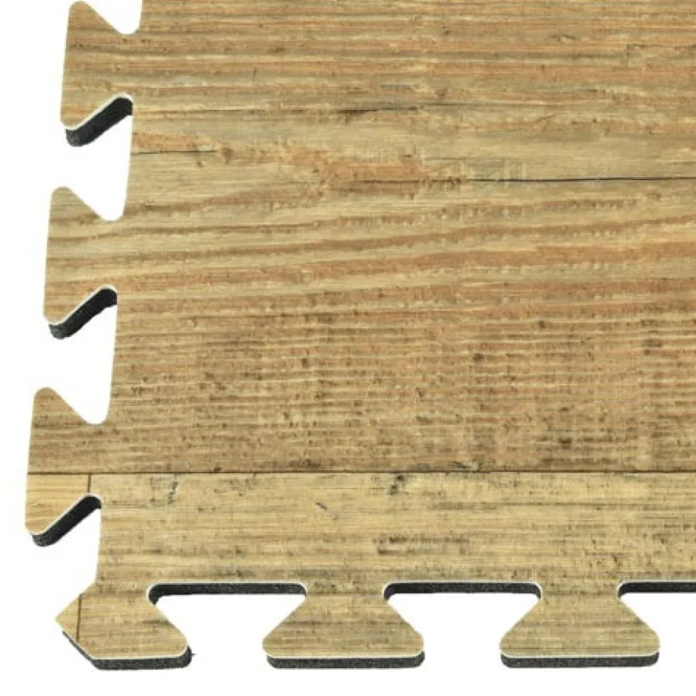 Rustic Wood Grain Trade Show Tile - Beveled Edges 1/2 Inch x 10x10 Ft.