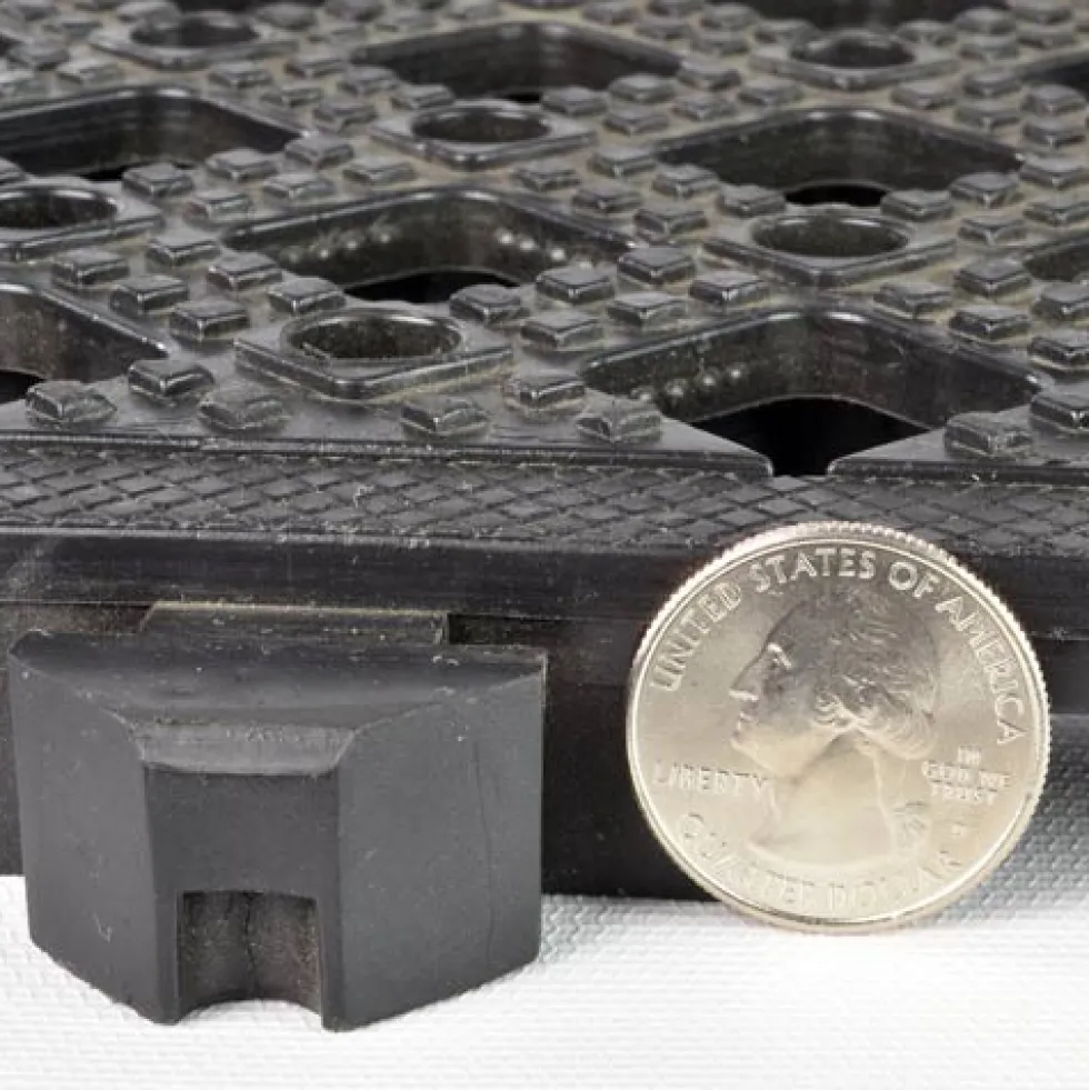 Safety Matta Perforated Black 1 Inch x 20x20 Inches