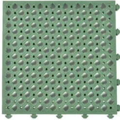 Safety Matta Perforated Green 1 Inch x 20x20 Inches