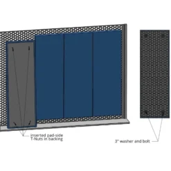 Safety Outdoor Stadium Chain Link Fence Pad 2 Inch x 4x8 Ft.