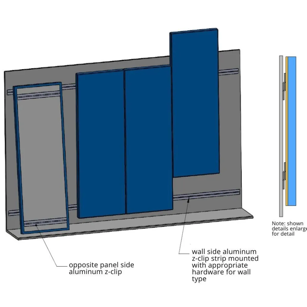 Safety Pro Outdoor Stadium Pad 3 Inch x 4x7 Ft. Z Clip Attachment