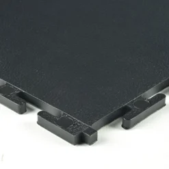 Smooth Top PVC Interlocking Black Ever 1/4 Inch x 19.625x19.625 Inches Tile