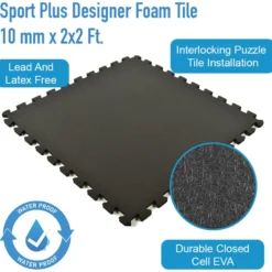 Sport Plus Designer Foam Tile 10 mm x 2x2 Ft.