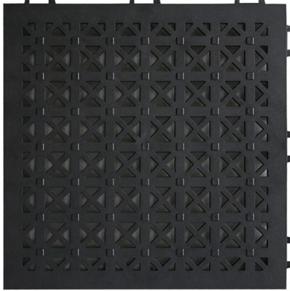 StayLock Tile Perforated Black 9/16 Inch x 1x1 Ft.
