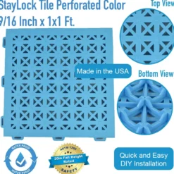 StayLock Tile Perforated Colors 9/16 Inch x 1x1 Ft.