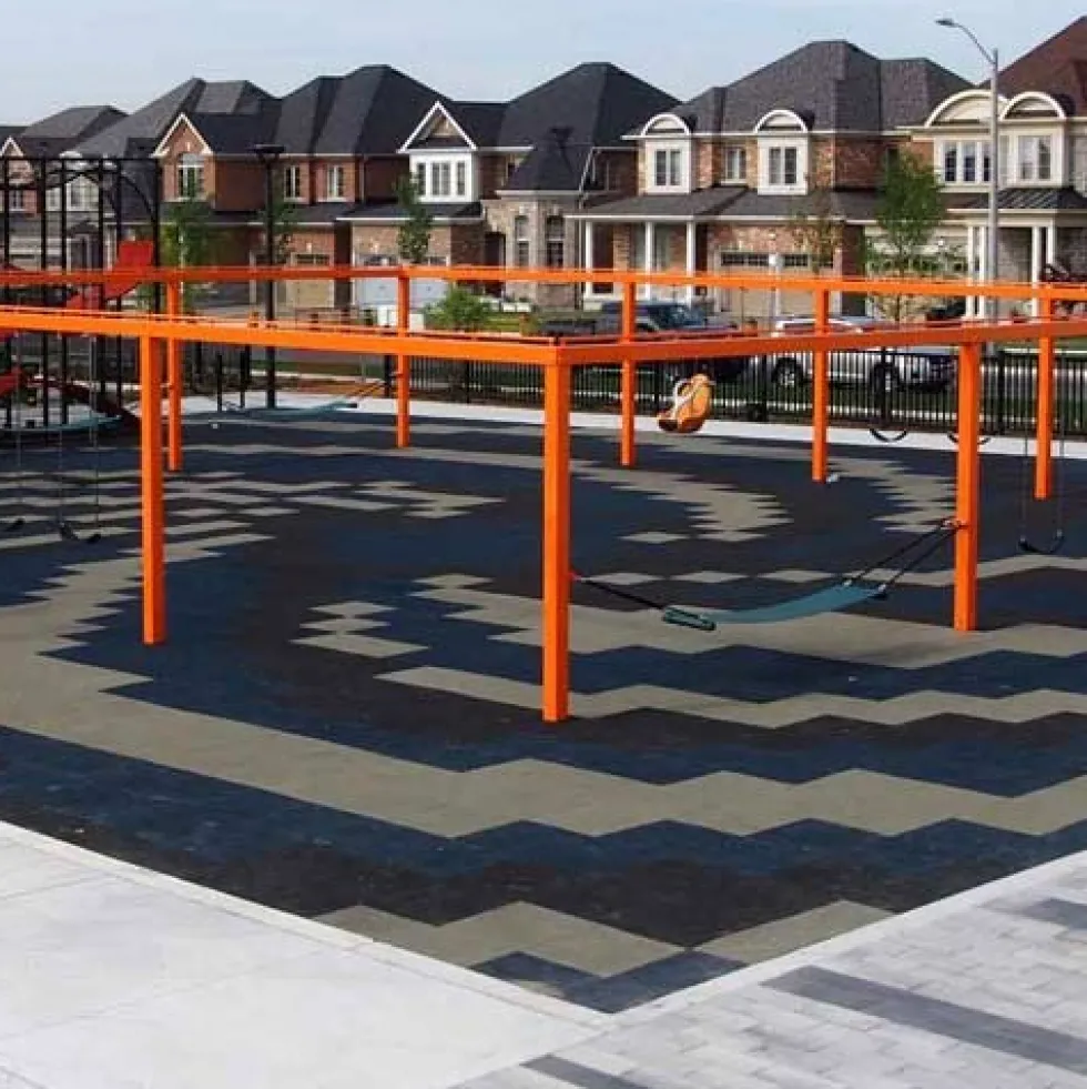 Sterling Playground Tile Black 2.25 Inch x 2x2 Ft.