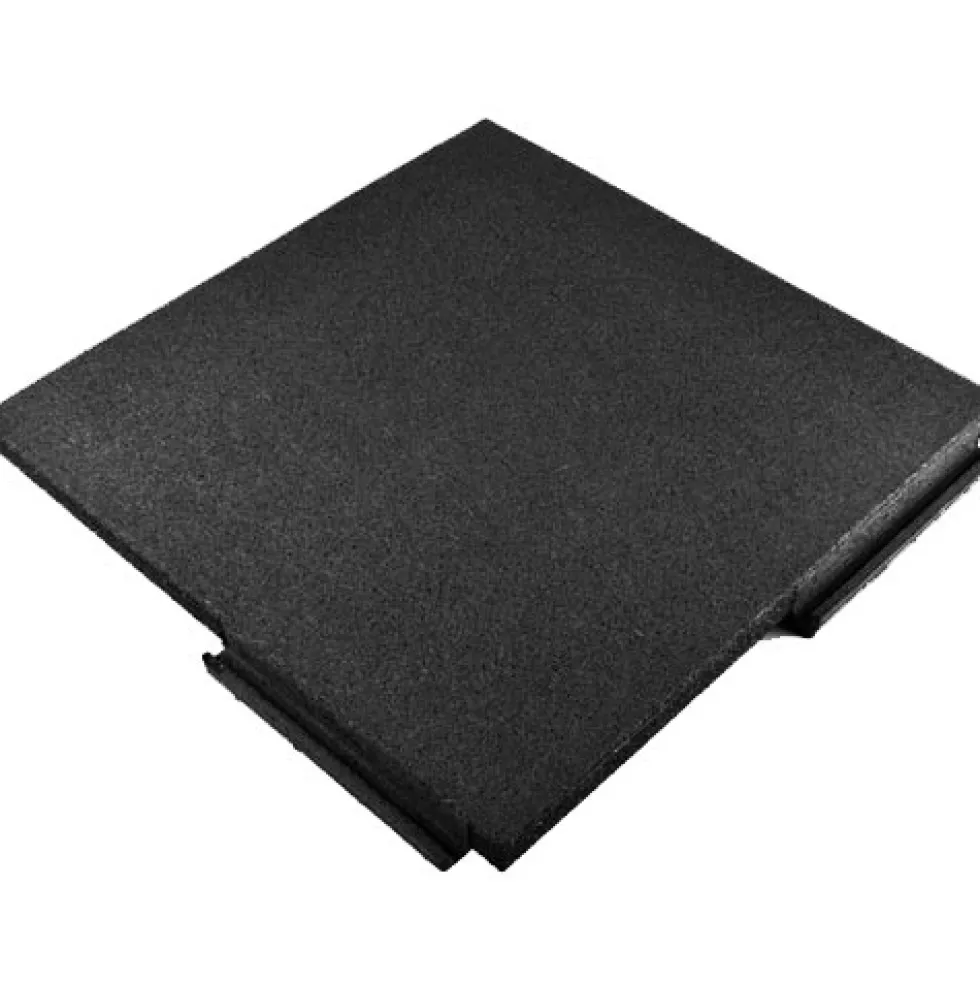 Sterling Playground Tile Black 3.25 Inch x 2x2 Ft.