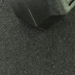 Straight Edge Rubber Tile Black 1/2 Inch 2x2 Ft. Pacific