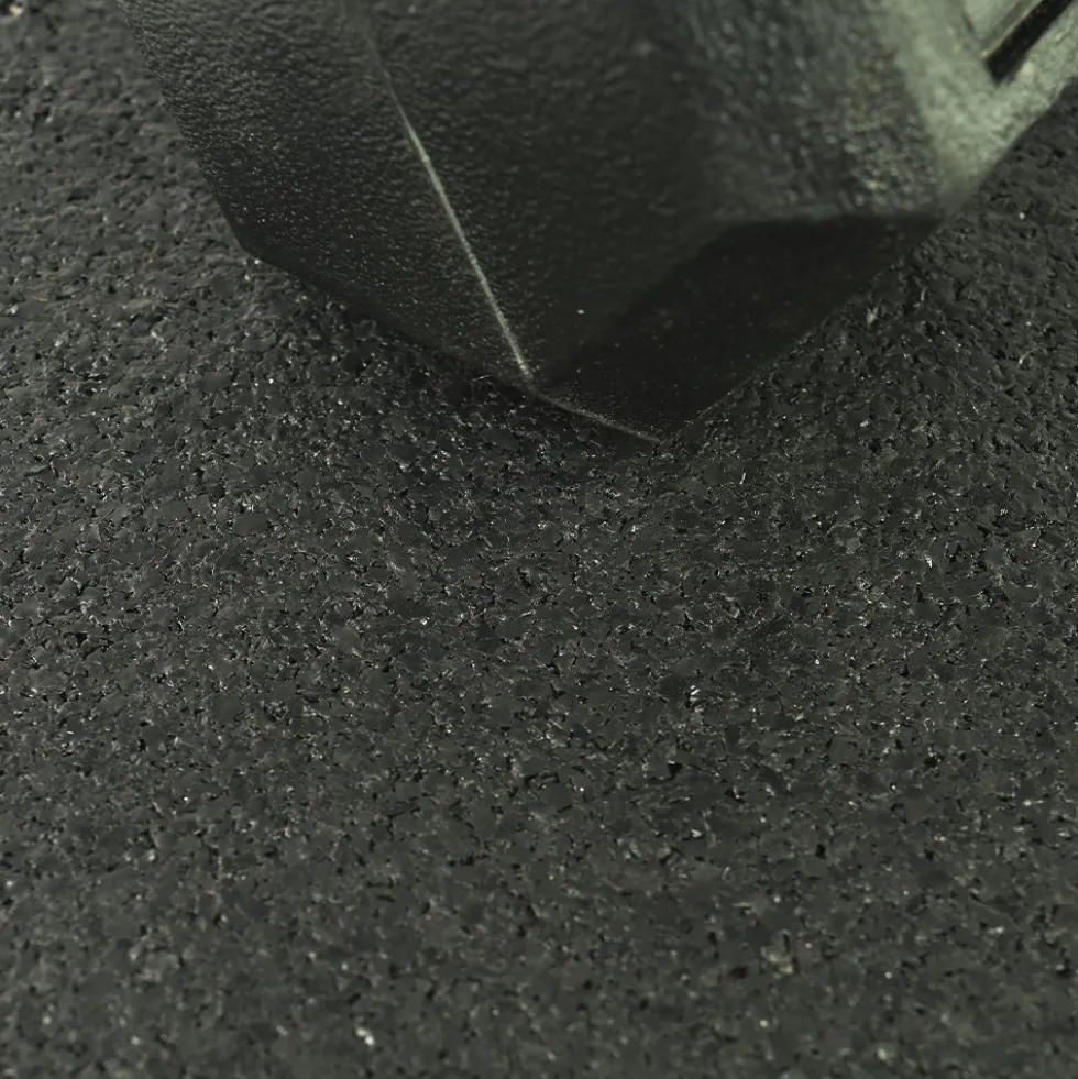 Straight Edge Rubber Tile Black 1/2 Inch 2x2 Ft. Pacific