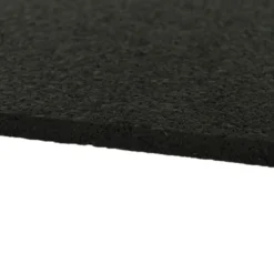 Straight Edge Rubber Tile Black 1/4 Inch x 2x2 Ft. Pacific