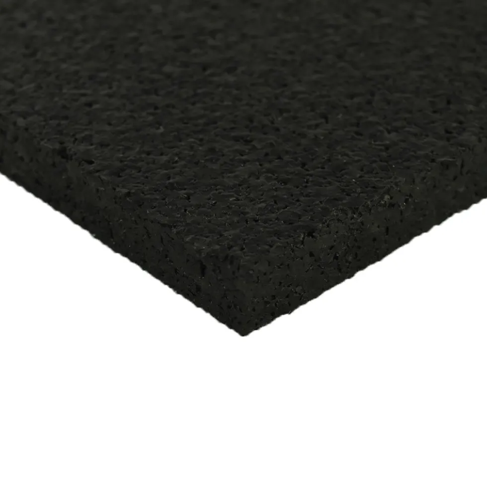 Straight Edge Rubber Tile Black 8 mm x 2x2 Ft. Pacific