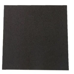 Straight Edge Rubber Tile Black 8 mm x 2x2 Ft. Pacific